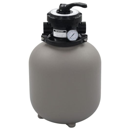 Filtro a Sabbia per Piscine Valvola a 4 Posizioni Grigio 350 mm - homemem39