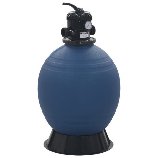 Filtro a Sabbia per Piscine Valvola a 6 Posizioni Blu 560 mm - homemem39