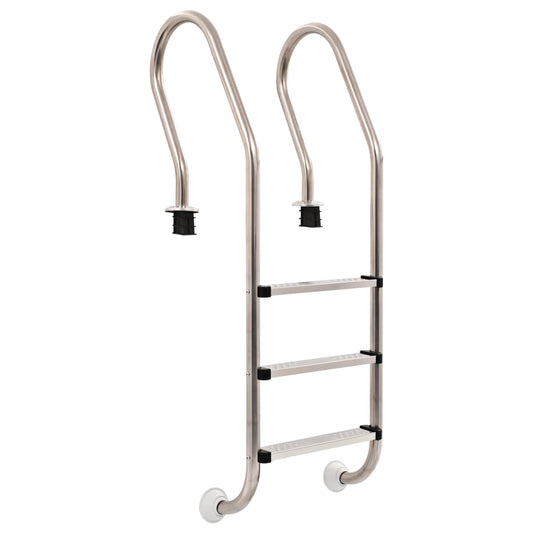 Scaletta per Piscina 3 Gradini in Acciaio Inox 304 120 cm - homemem39