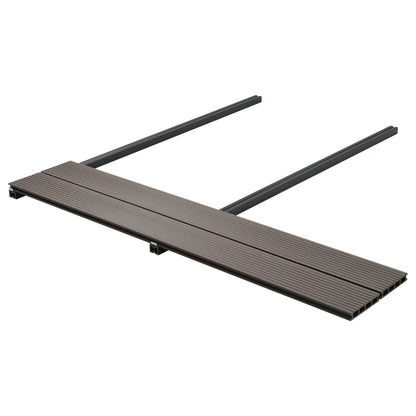 Pavimento Esterni in WPC Cavo Accessori 10m² 2,2m Marrone Scuro - homemem39