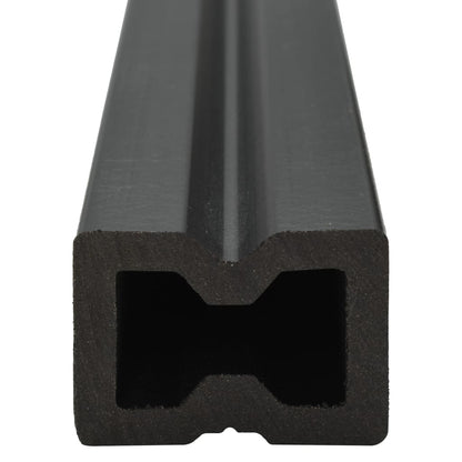 Pavimento Esterni in WPC Cavo Accessori 10m² 2,2m Marrone Scuro - homemem39