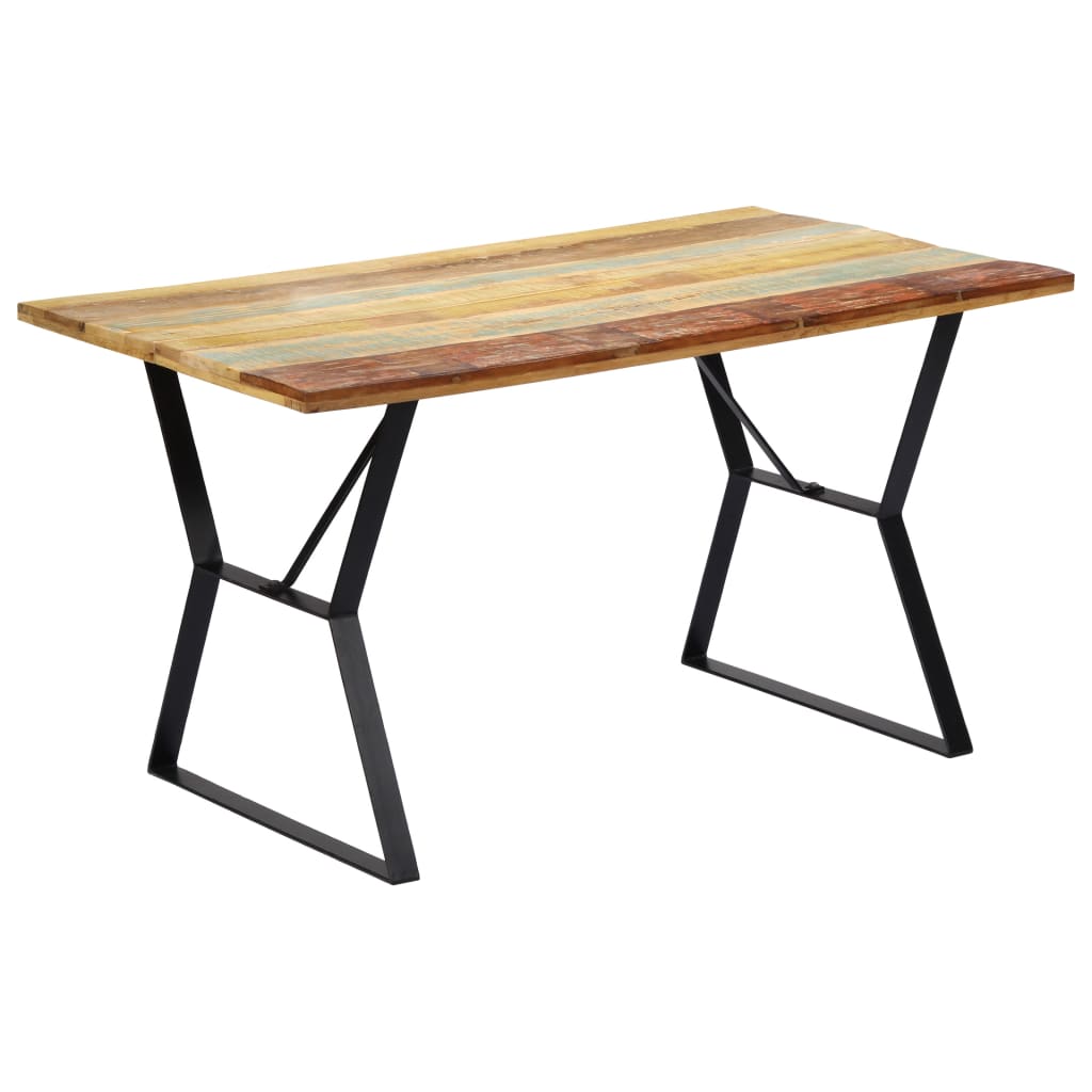 Tavolo da Pranzo 140x80x76 cm in Legno Massello di Recupero - homemem39