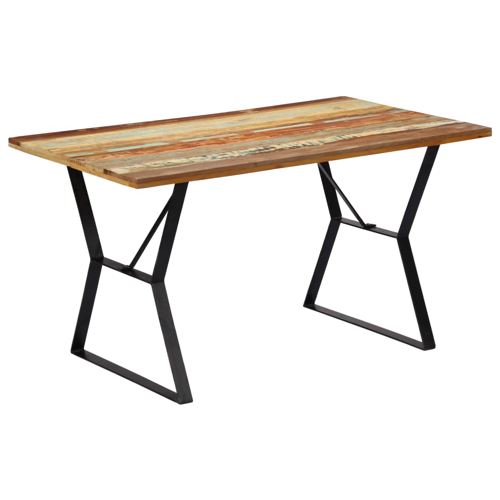 Tavolo da Pranzo 140x80x76 cm in Legno Massello di Recupero - homemem39