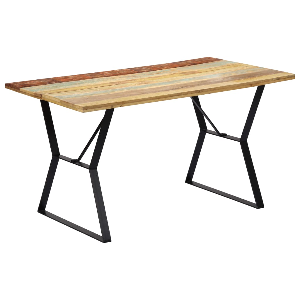 Tavolo da Pranzo 140x80x76 cm in Legno Massello di Recupero - homemem39