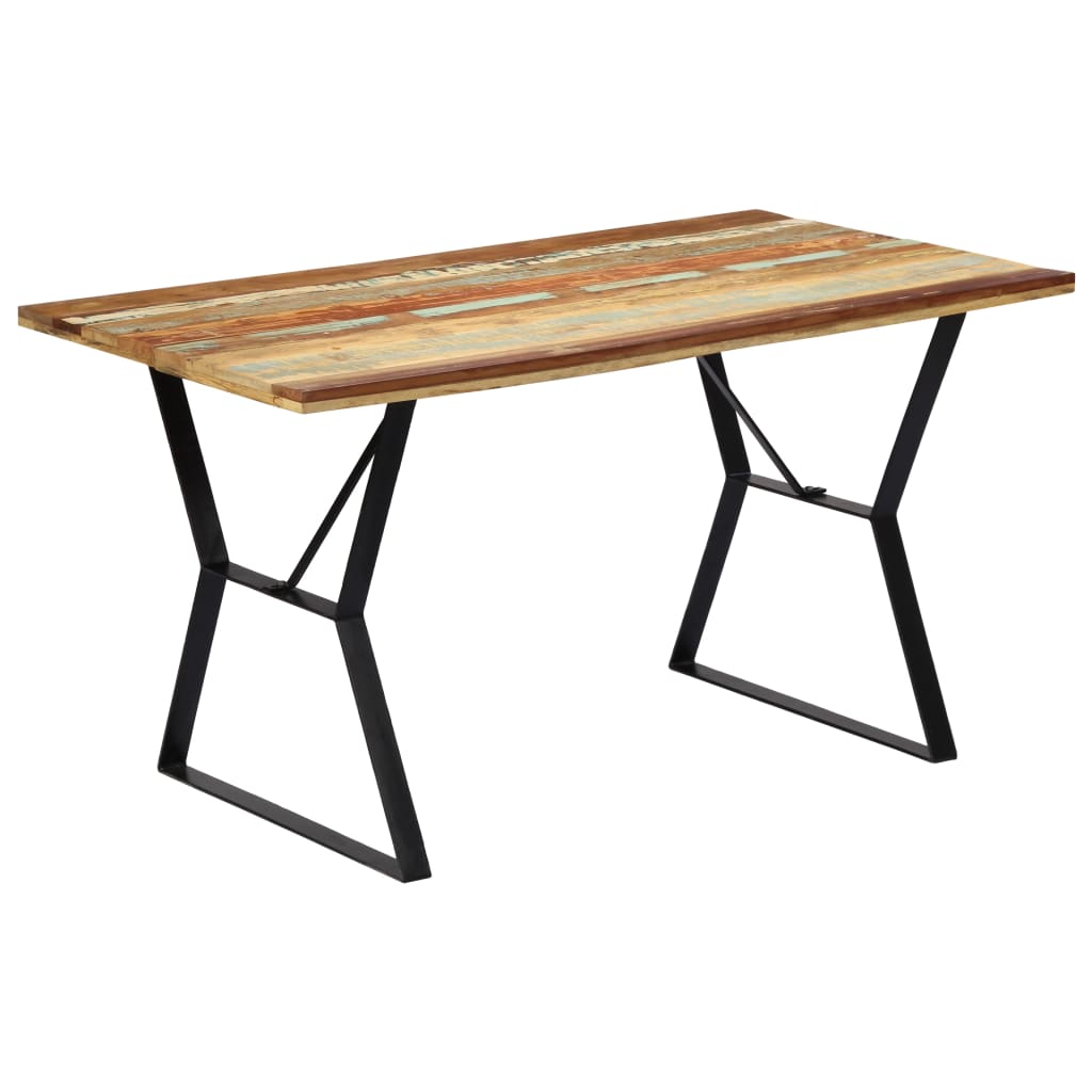 Tavolo da Pranzo 140x80x76 cm in Legno Massello di Recupero - homemem39