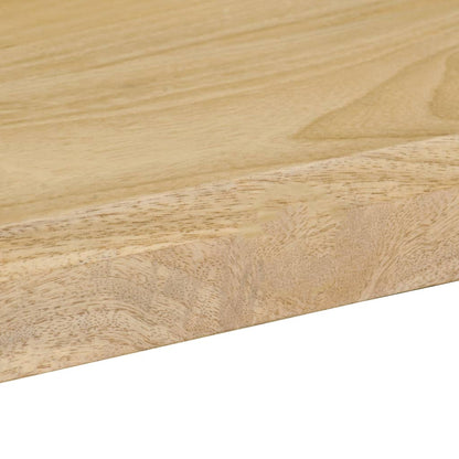 Tavolo da Pranzo 115x55x76 cm Legno Massello di Mango e Acciaio - homemem39