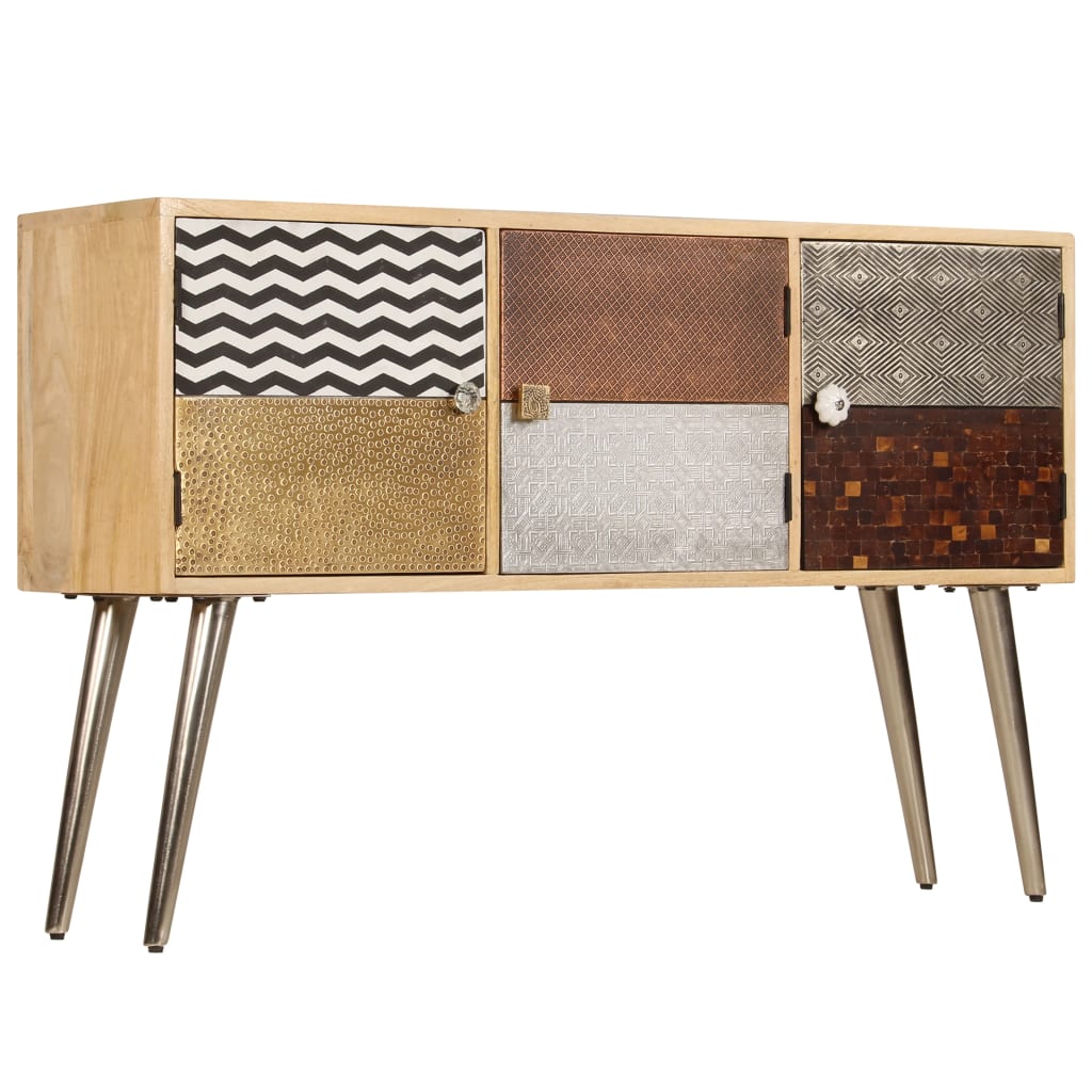 Credenza 120x30x75 cm Legno Massello di Mango - homemem39