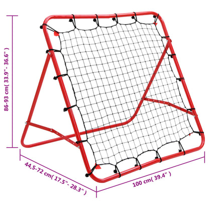 Rete a Rimbalzo da Calcio Regolabile 100 x 100 cm - homemem39