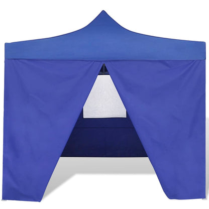 Tenda Pieghevole Blu 3 x 3 m con 4 Pareti - homemem39