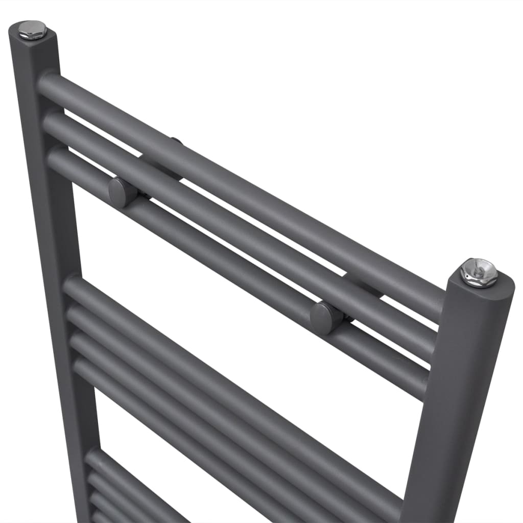 Portasciugamano Radiatore Riscaldamento Centrale Dritto 600x1160 mm Grigio - homemem39