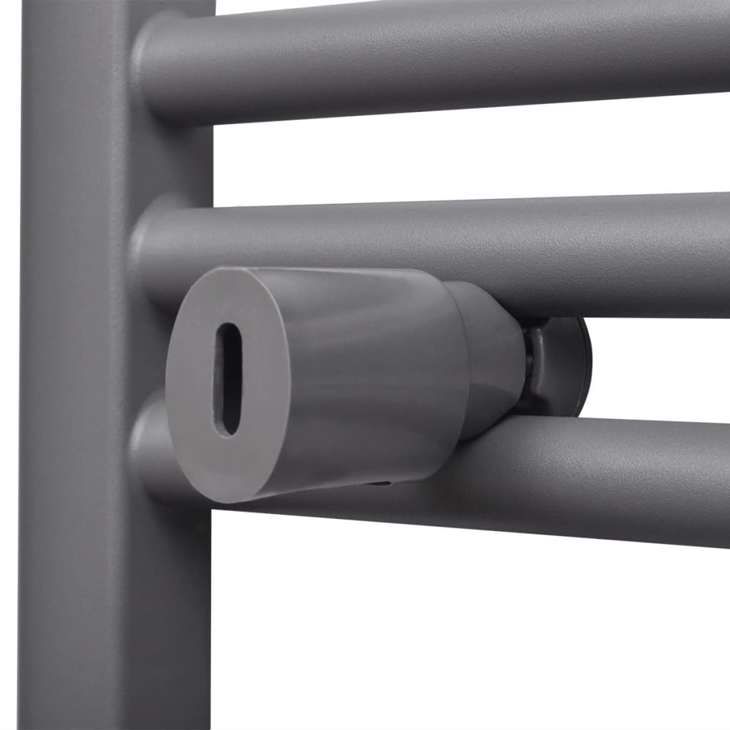 Portasciugamano Radiatore Riscaldamento Centrale Dritto 600x1160 mm Grigio - homemem39
