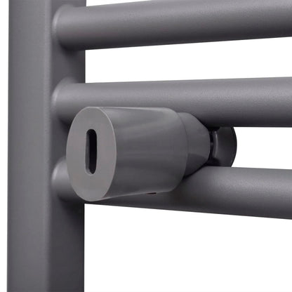 Portasciugamano Radiatore Riscaldamento Centrale Dritto 600x1160 mm Grigio - homemem39