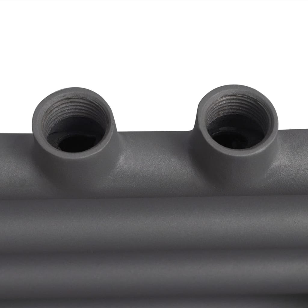 Portasciugamano Radiatore Riscaldamento Centrale Dritto 600x1160 mm Grigio - homemem39