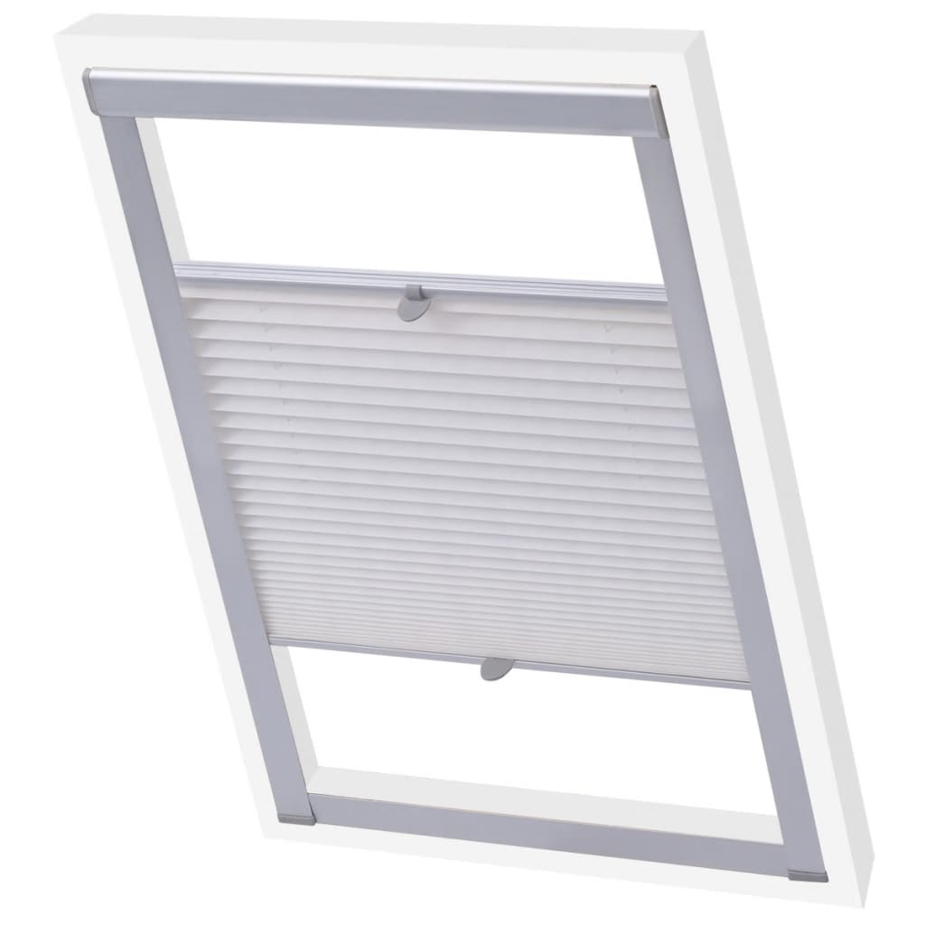 Tenda plissettata oscurante bianca C02 - homemem39