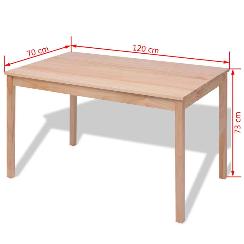 Set da Pranzo 7 pz in Legno di Pino - homemem39