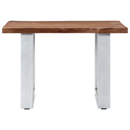 Tavolino da Caffè con Bordi Vivi 60x60x40 cm in Massello Acacia - homemem39