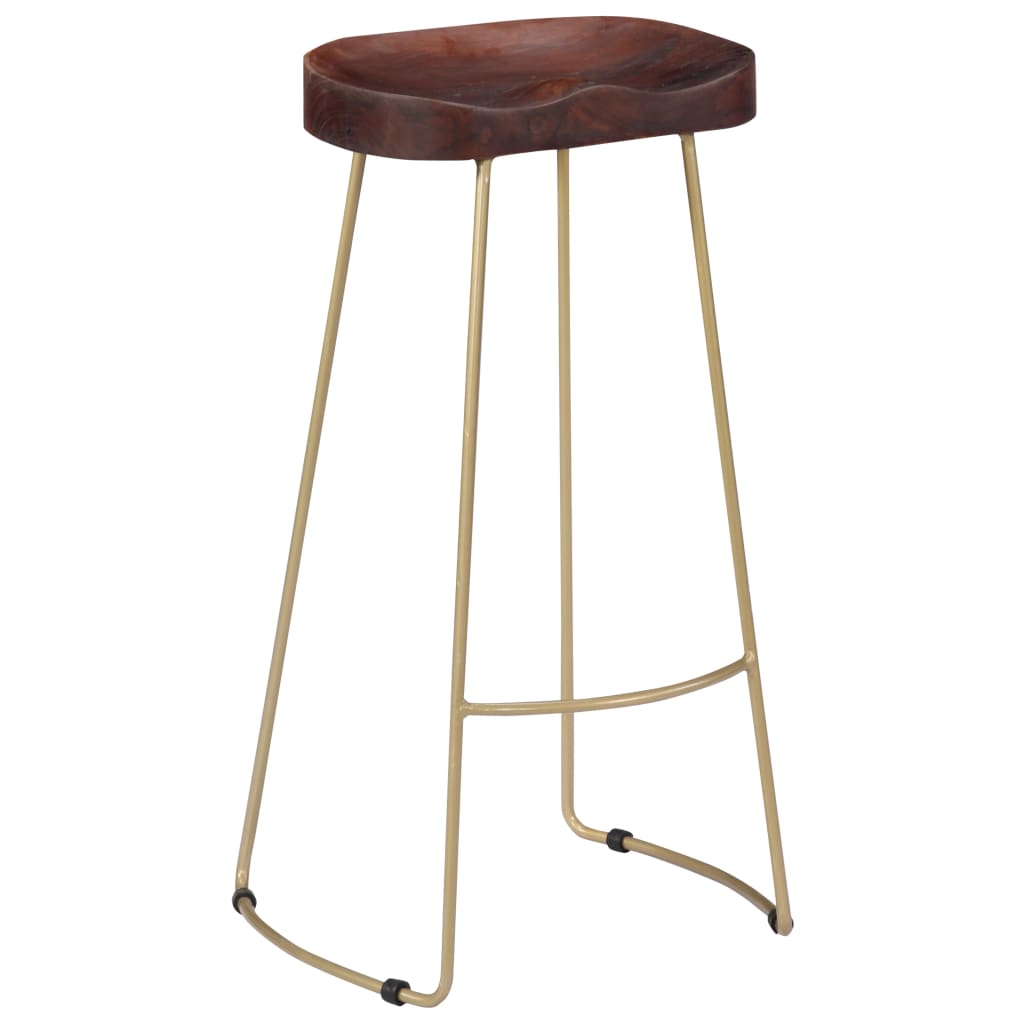 Sgabelli da Bar Gavin 2 pz Legno Massello di Mango - homemem39