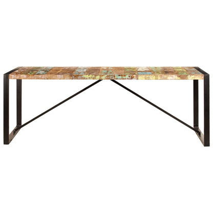 Tavolo da Pranzo 220x100x75 cm Legno Massello di Recupero - homemem39
