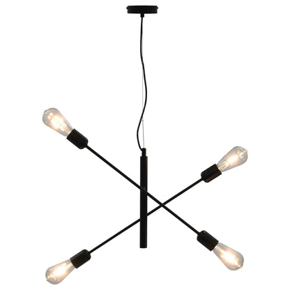 Lampada da Soffitto con Lampadine 2 W Nero E27 - homemem39