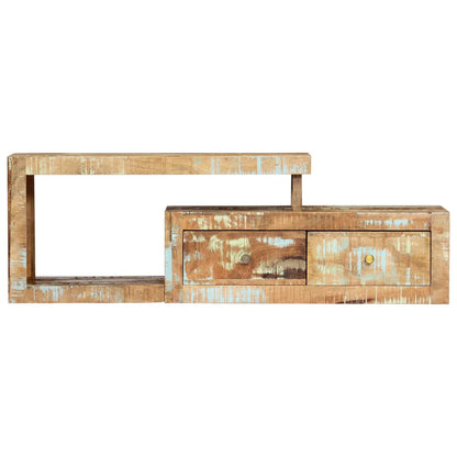 Mobile Porta TV 120x30x40 cm in Legno Massello di Recupero - homemem39