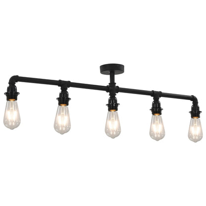 Lampadario Nero per 5 Lampadine E27 - homemem39