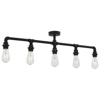 Lampadario Nero per 5 Lampadine E27 - homemem39