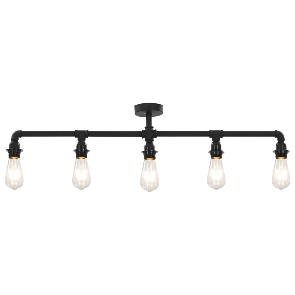 Lampadario Nero per 5 Lampadine E27 - homemem39