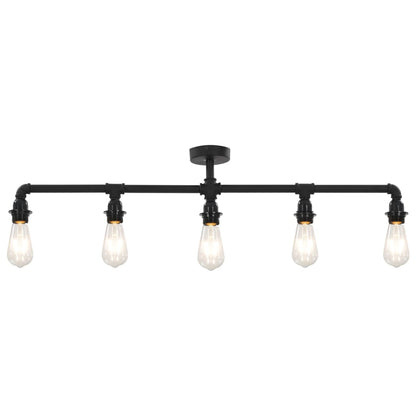 Lampadario Nero per 5 Lampadine E27 - homemem39