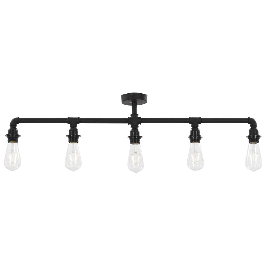 Lampadario Nero per 5 Lampadine E27 - homemem39