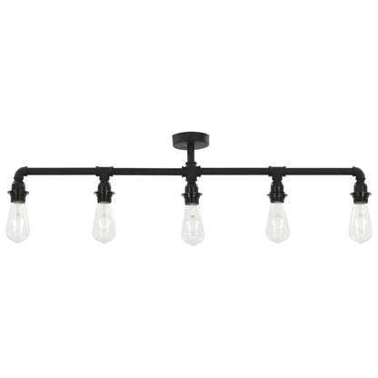 Lampadario Nero per 5 Lampadine E27 - homemem39