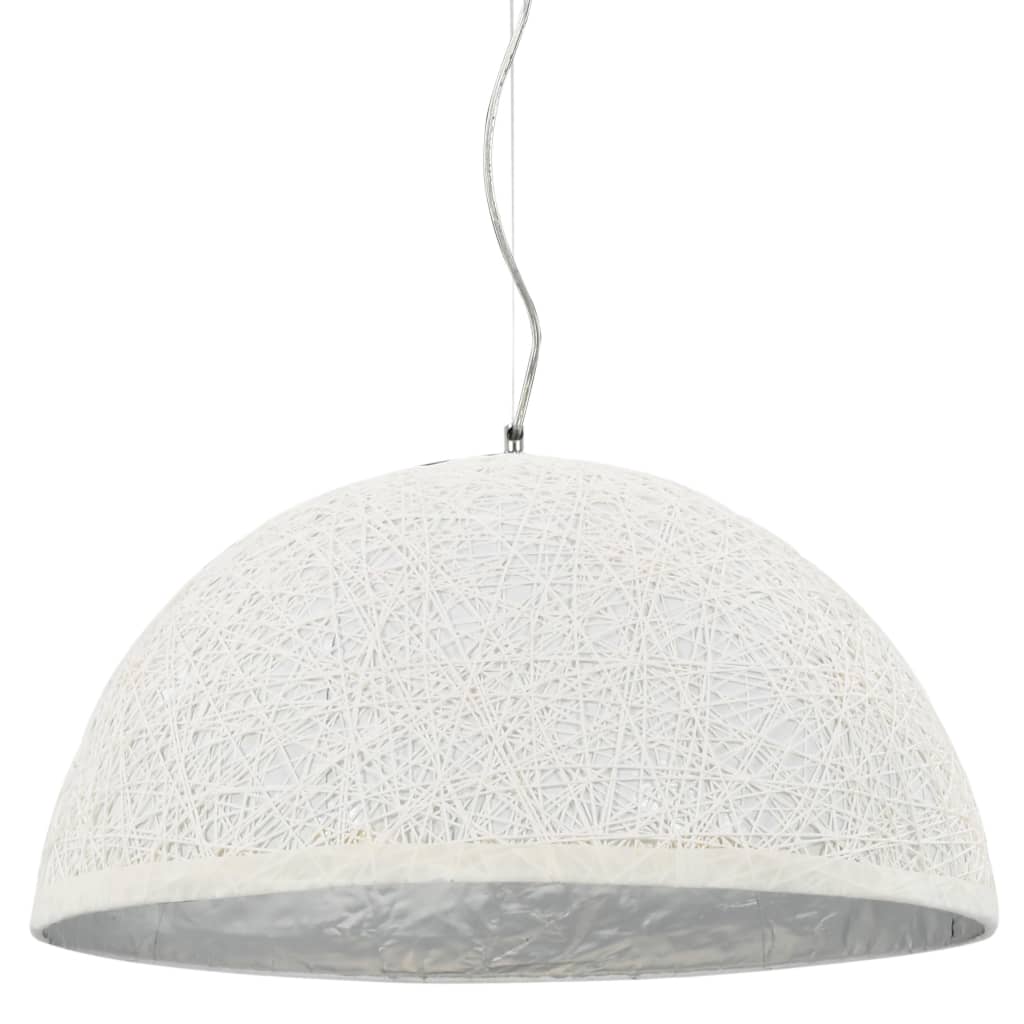 Lampadario da Soffitto Bianco e Argento Ø50 cm E27 - homemem39