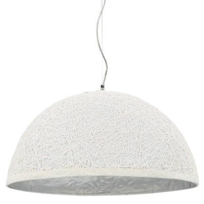 Lampadario da Soffitto Bianco e Argento Ø50 cm E27 - homemem39