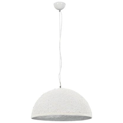 Lampadario da Soffitto Bianco e Argento Ø50 cm E27 - homemem39