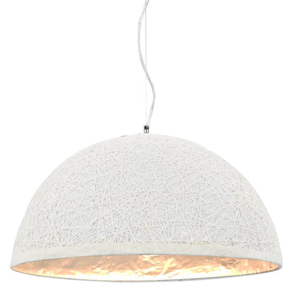 Lampadario da Soffitto Bianco e Argento Ø50 cm E27 - homemem39