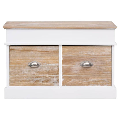 Panca da Ingresso 70x35x45 cm in Legno di Paulownia - homemem39