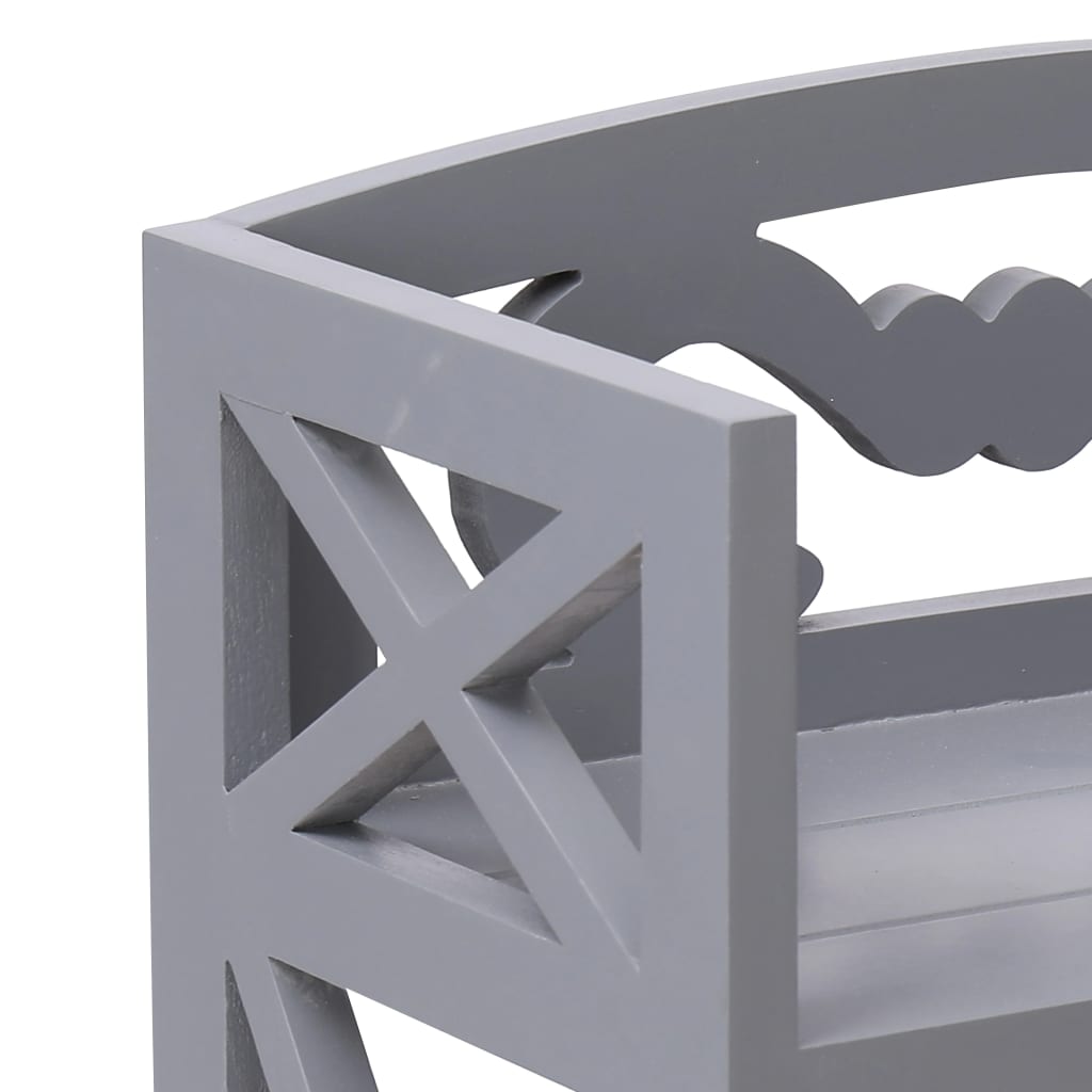 Armadietto da Bagno Grigio 46x24x116 cm Legno di Paulownia - homemem39