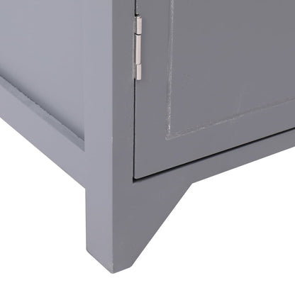 Armadietto da Bagno Grigio 46x24x116 cm Legno di Paulownia - homemem39