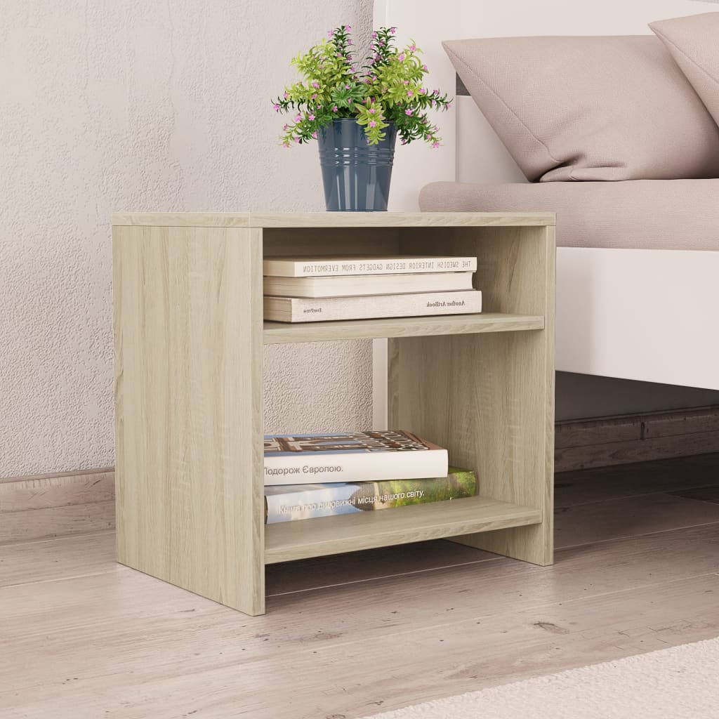 Comodino Rovere Sonoma 40x30x40 cm in Truciolato - homemem39