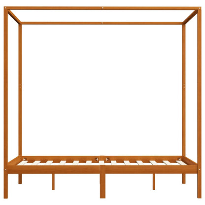 Giroletto a Baldacchino Marrone Miele Massello Pino 120x200 cm - homemem39