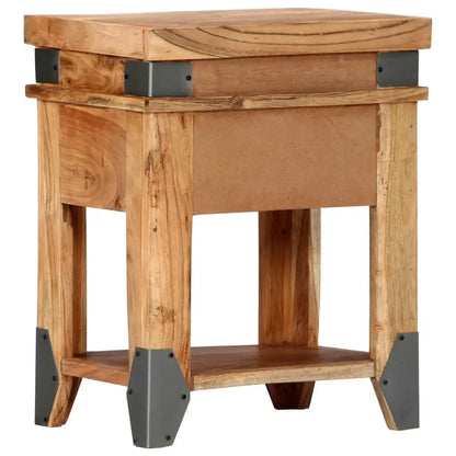 Comodino 40x30x51 cm in Legno Massello di Acacia - homemem39