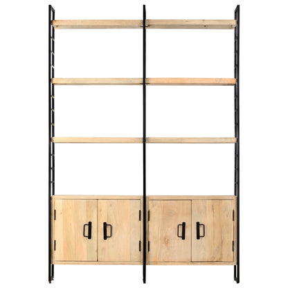 Libreria a 4 Livelli Legno Massello di Mango 124x30x180 cm - homemem39