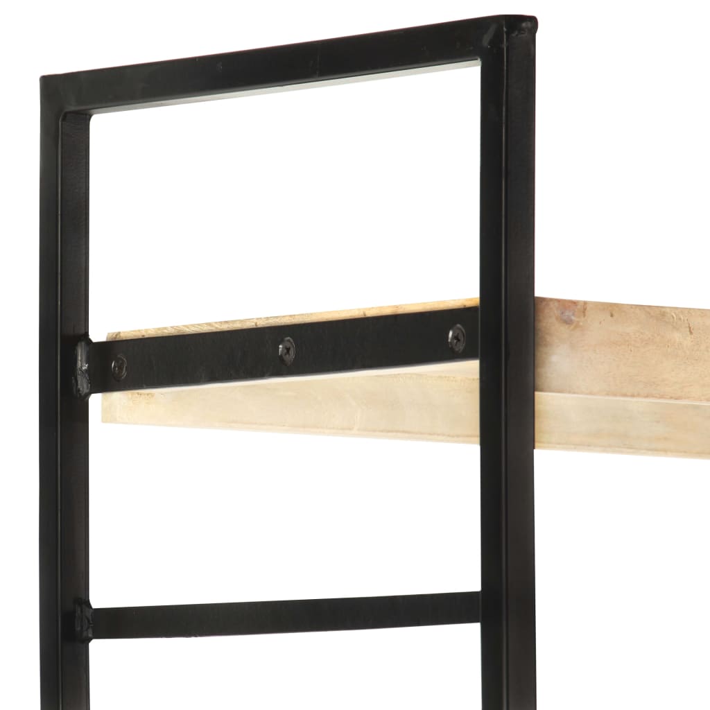 Libreria a 4 Livelli Legno Massello di Mango 124x30x180 cm - homemem39