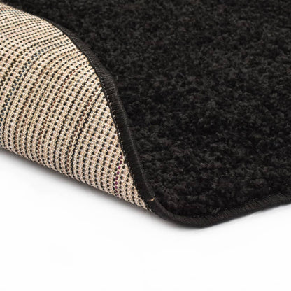 Tappeto Shaggy a Pelo Lungo 120 cm Nero - homemem39