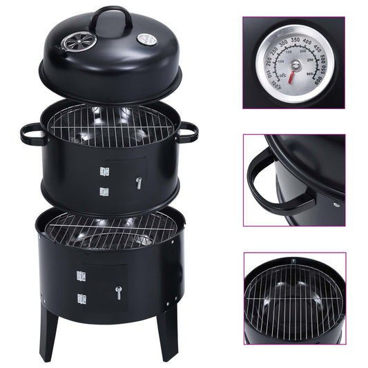 Griglia Barbecue a Carbone 3-in-1 40x80 cm - homemem39