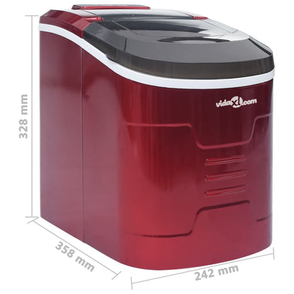 Macchina per il Ghiaccio Rossa 2,4 L 15 kg / 24 h - homemem39