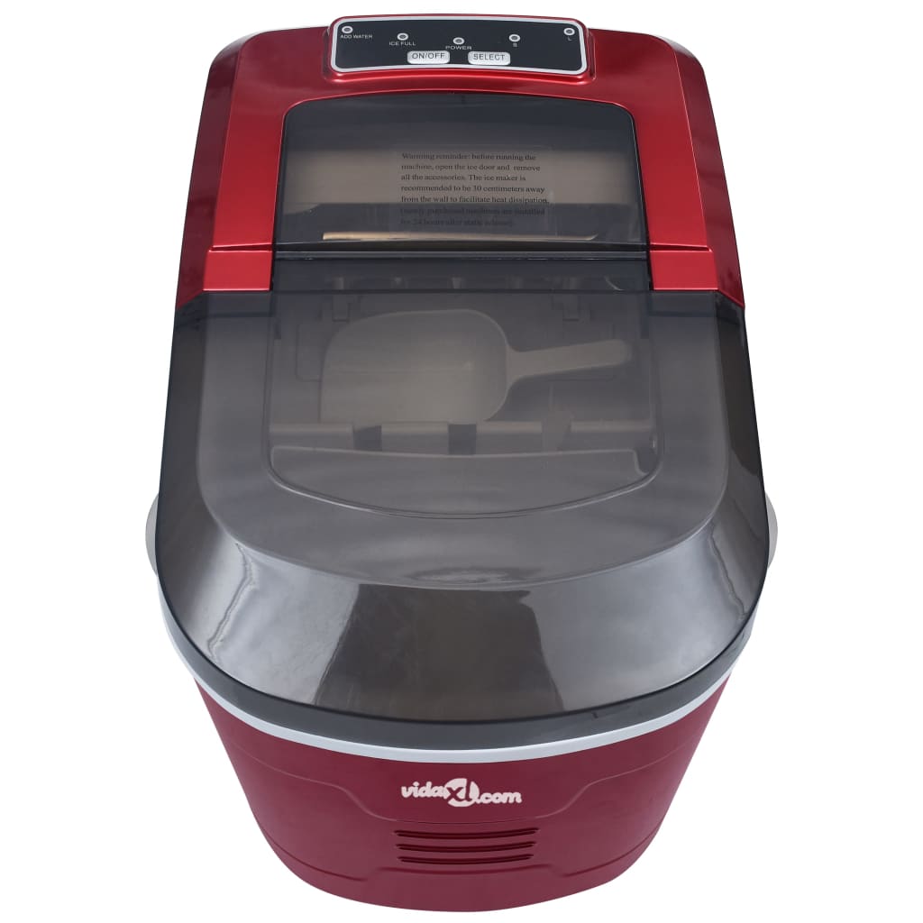 Macchina per il Ghiaccio Rossa 2,4 L 15 kg / 24 h - homemem39