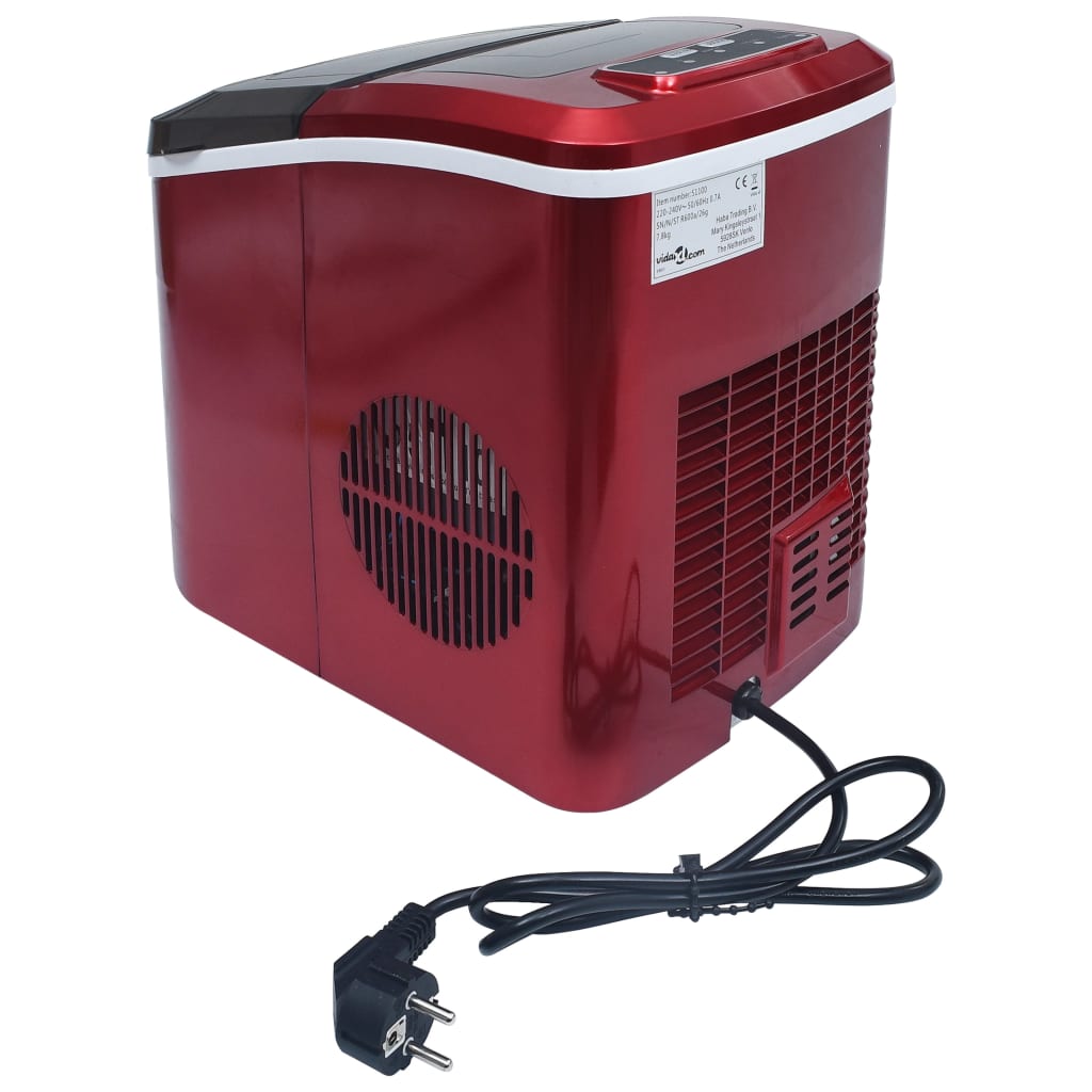 Macchina per il Ghiaccio Rossa 2,4 L 15 kg / 24 h - homemem39