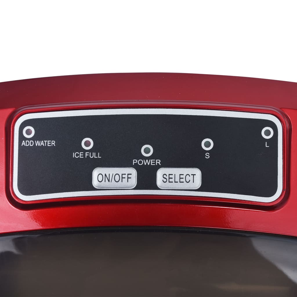 Macchina per il Ghiaccio Rossa 2,4 L 15 kg / 24 h - homemem39
