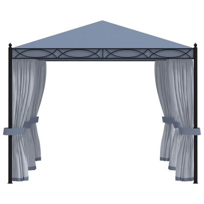 Gazebo con Schermi a Rete 3x4 cm Antracite in Acciaio - homemem39