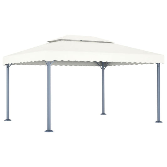 Gazebo 400x300 cm Crema Alluminio - homemem39